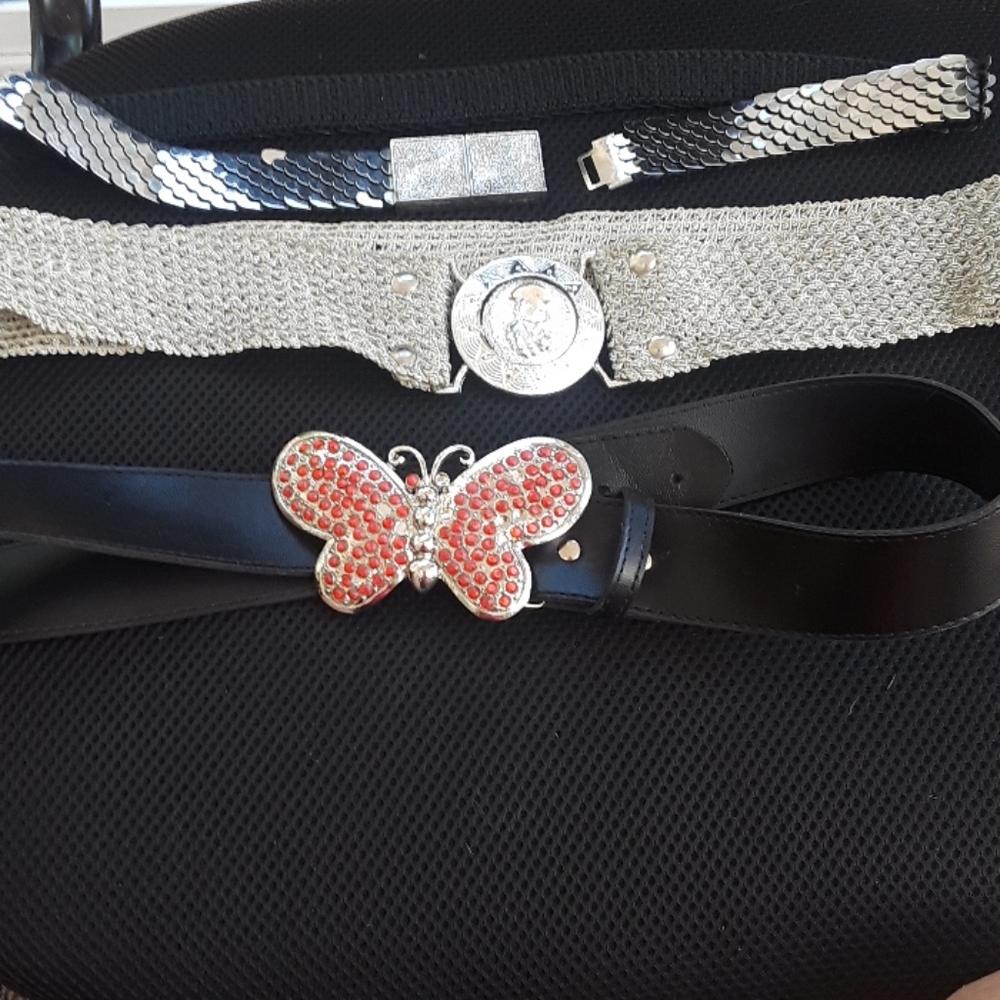 3 blingy belts